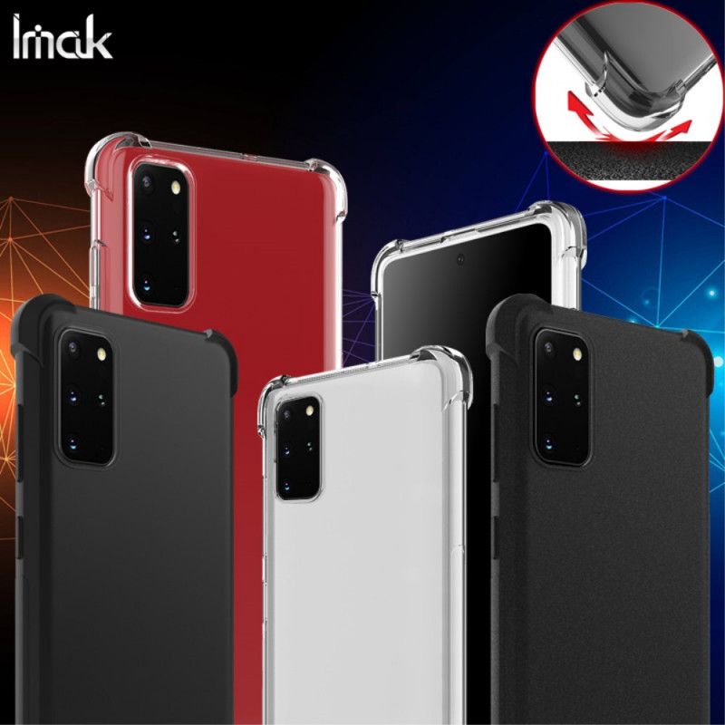 Case Kuoret Samsung Galaxy S20 Plus / S20 Plus 5G Harmaa Musta Puhelinkuoret Imak Silkkinen Näyttökalvolla