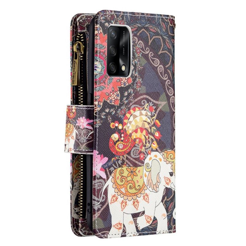 Flip Kotelot Oppo A74 4g Elephant-vetoketjullinen Tasku