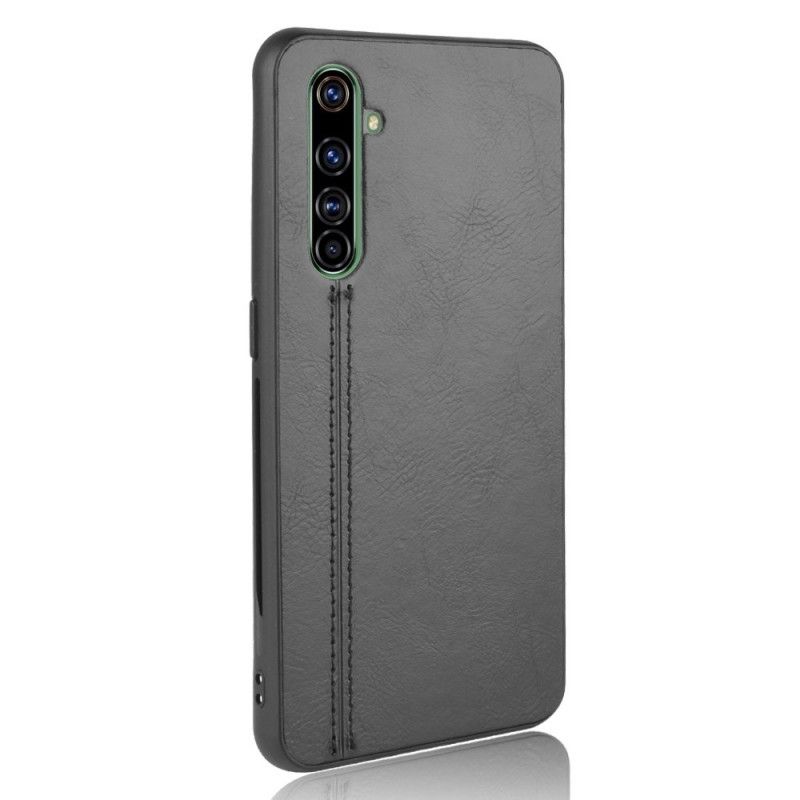 Case Kuoret Realme X50 Pro Punainen Musta Puhelinkuoret Nahkainen Ommel