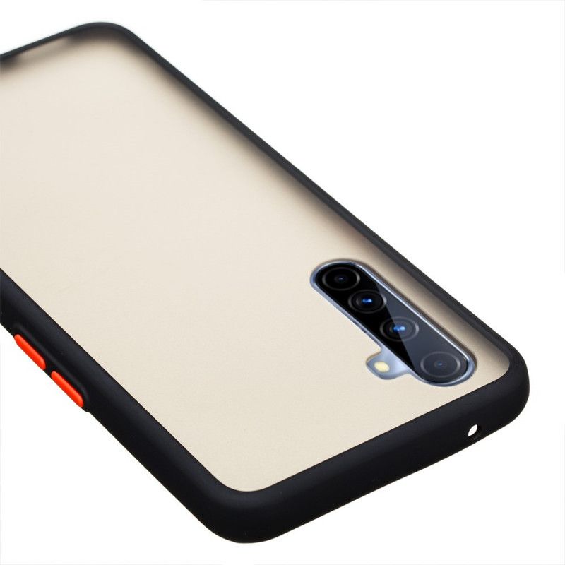 Case Kuoret Realme X50 Pro Valkoinen Musta Puhelinkuoret Hybridisilikonivanteen Muotoilu