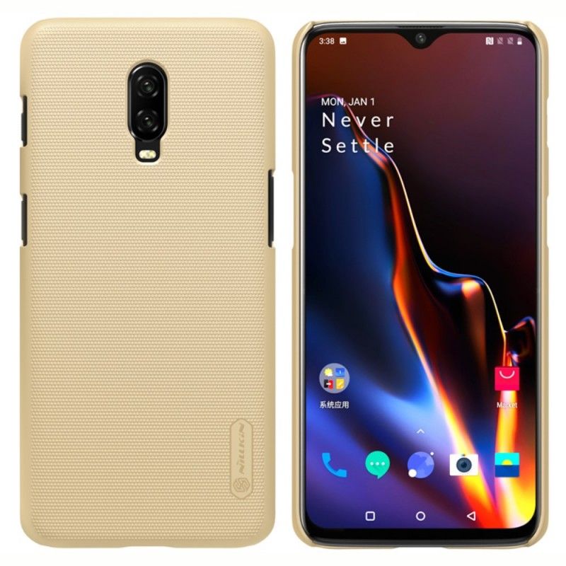 Case Kuoret OnePlus 6T Kulta Musta Puhelinkuoret Jäykkä Himmeä Nillkin