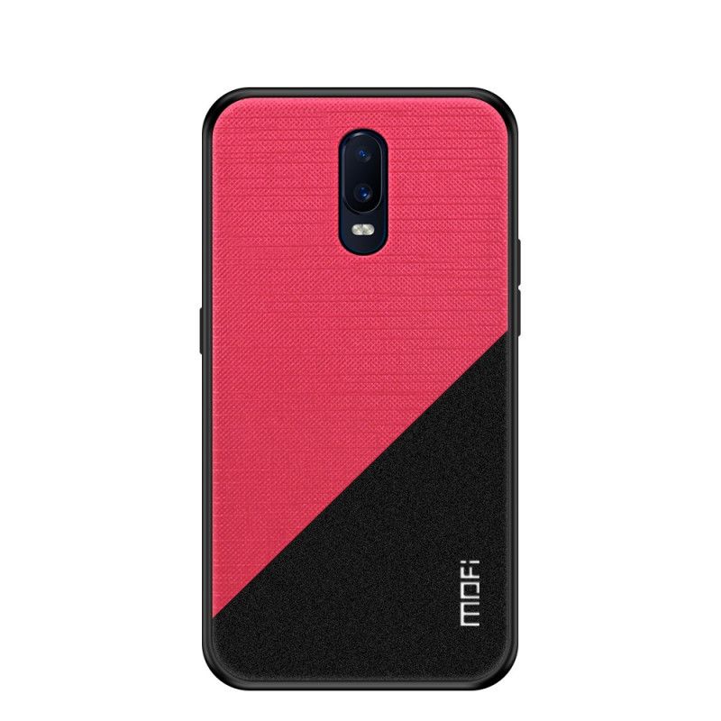 Kuori OnePlus 6T Magenta Musta Kaksisävyinen Kangasmofi