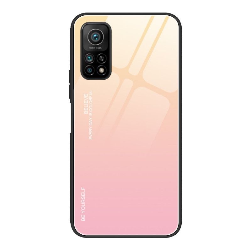 Case Kuoret Xiaomi Mi 10T / 10T Pro Magenta Punainen Puhelinkuoret Ole Itse Karkaistu Lasi