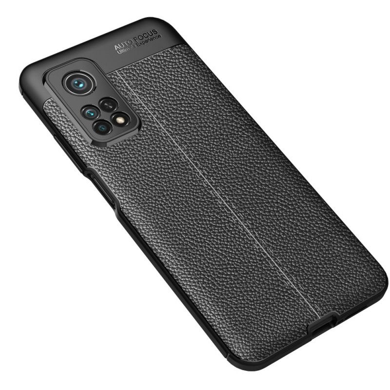 Case Kuoret Xiaomi Mi 10T / 10T Pro Punainen Musta Puhelinkuoret Kaksilinjainen Litsi Nahkaa