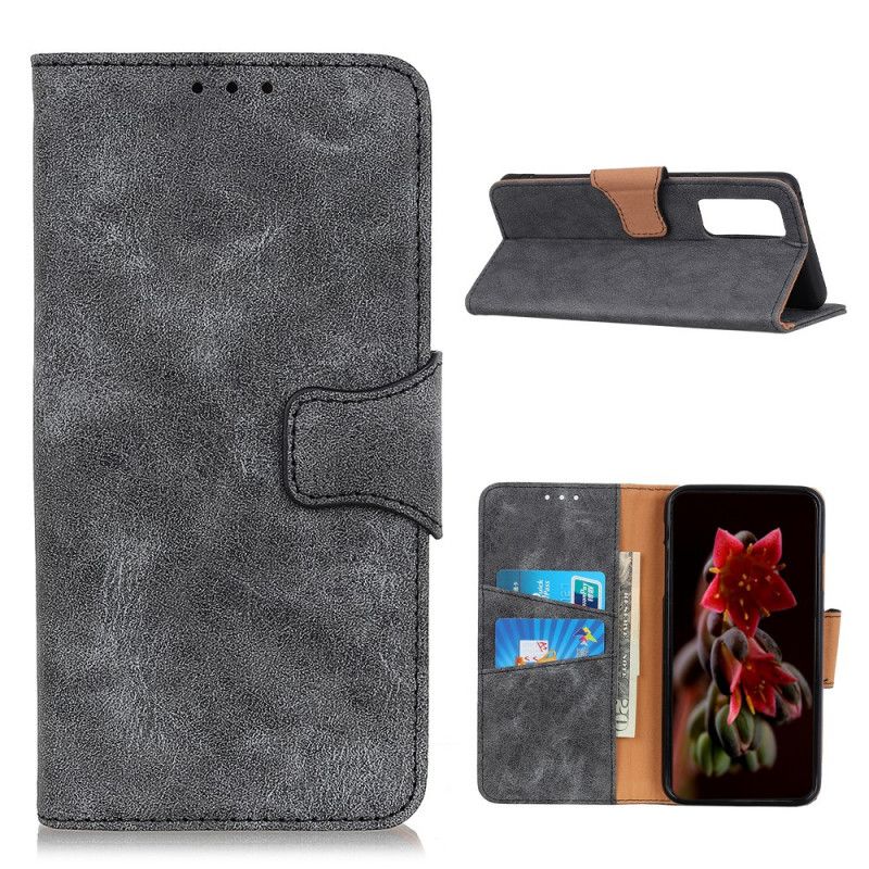 Flip Case Xiaomi Mi 10T / 10T Pro Ruskea Harmaa Vintage Split Nahka