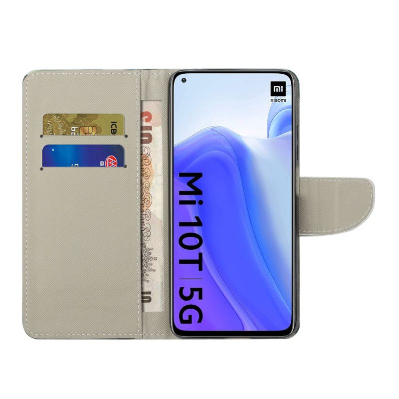 Suojakuori Xiaomi Mi 10T / 10T Pro Violetti Keltainen Perhosia