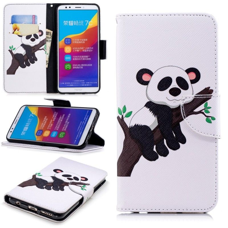 Flip Case Huawei Y7 2018 Laiska Panda