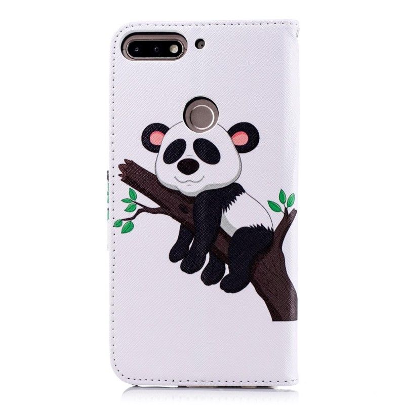 Flip Case Huawei Y7 2018 Laiska Panda