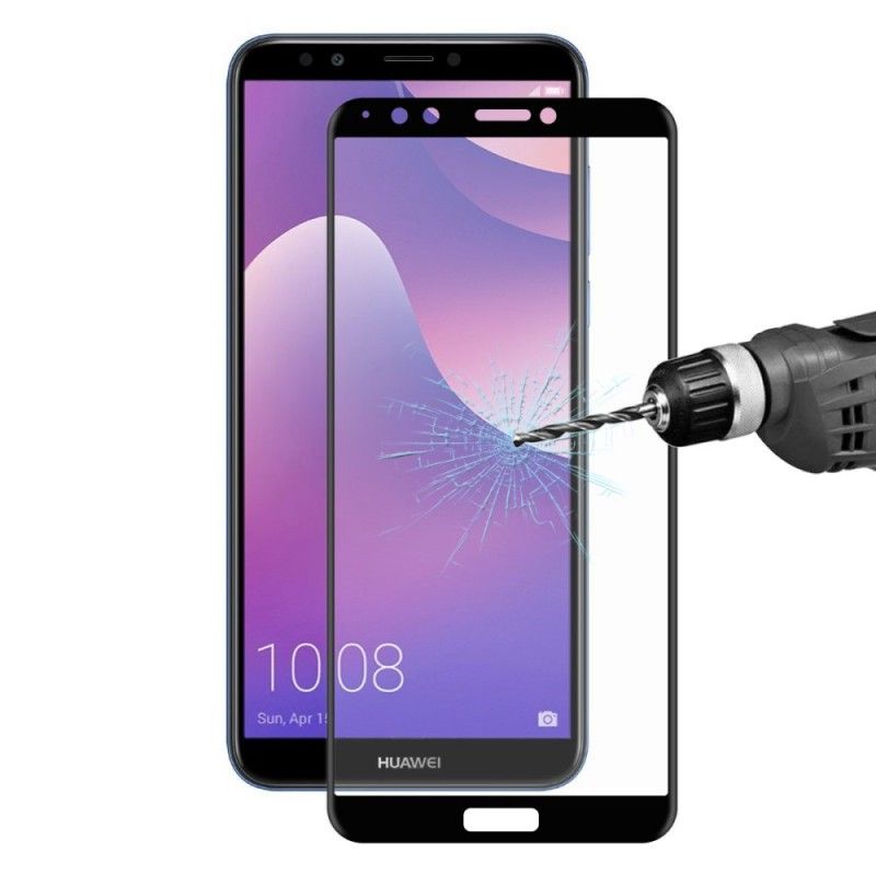 Karkaistu Lasisuoja Huawei Y7 2018 Läpinäkyvä Musta