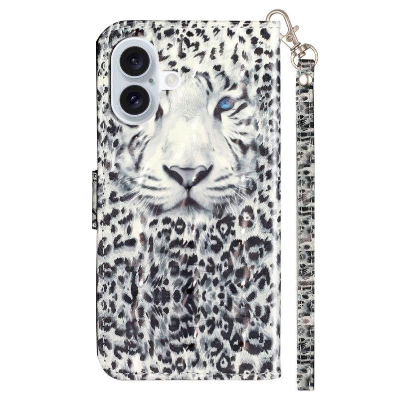 Kotelot iPhone 16 Plus Leopardipää Hihnalla