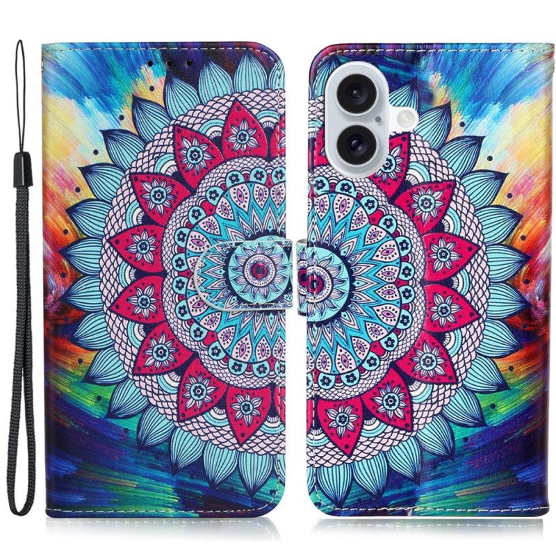 Kotelot iPhone 16 Plus Mandala-hihnakuvio