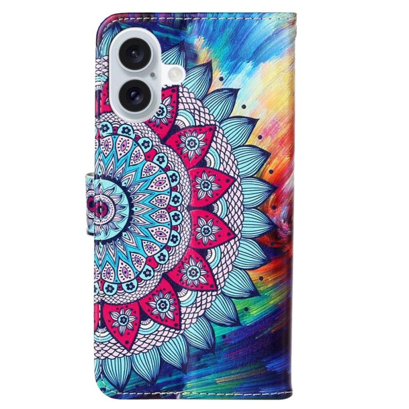 Kotelot iPhone 16 Plus Mandala-hihnakuvio