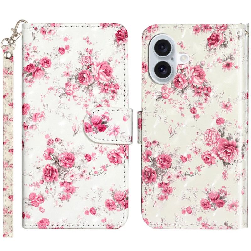 Kotelot iPhone 16 Plus Strap Roses