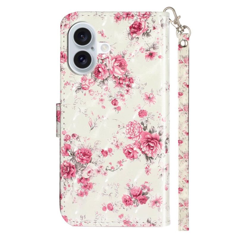 Kotelot iPhone 16 Plus Strap Roses