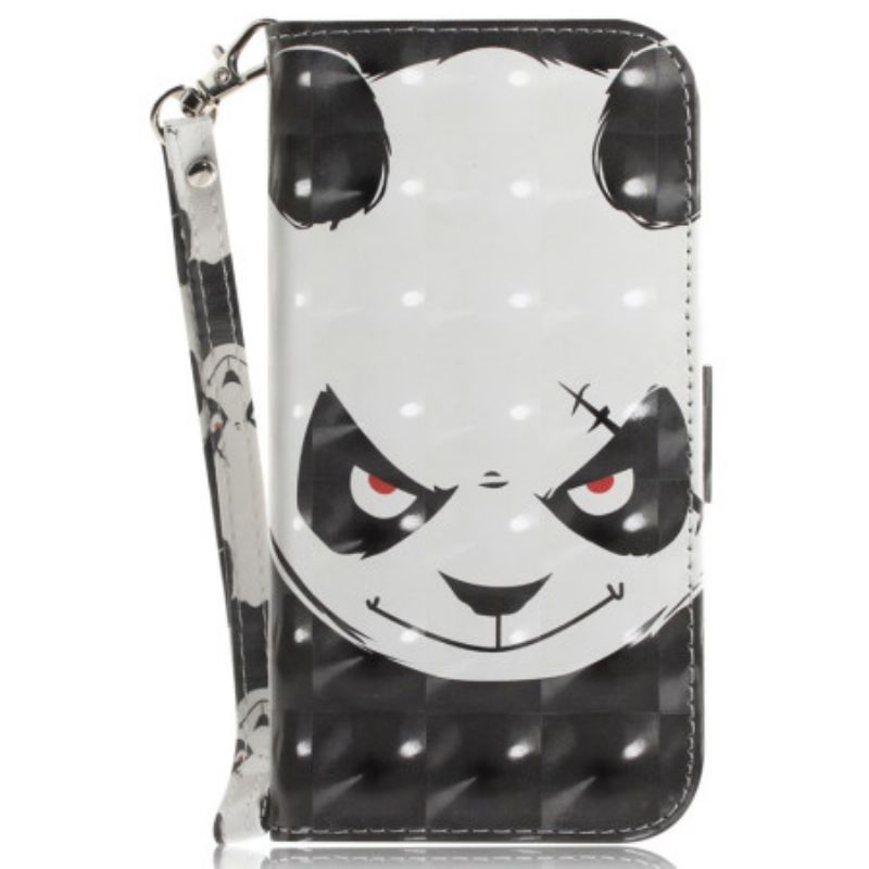 Kuoret iPhone 16 Plus Vihainen Panda Hihnalla