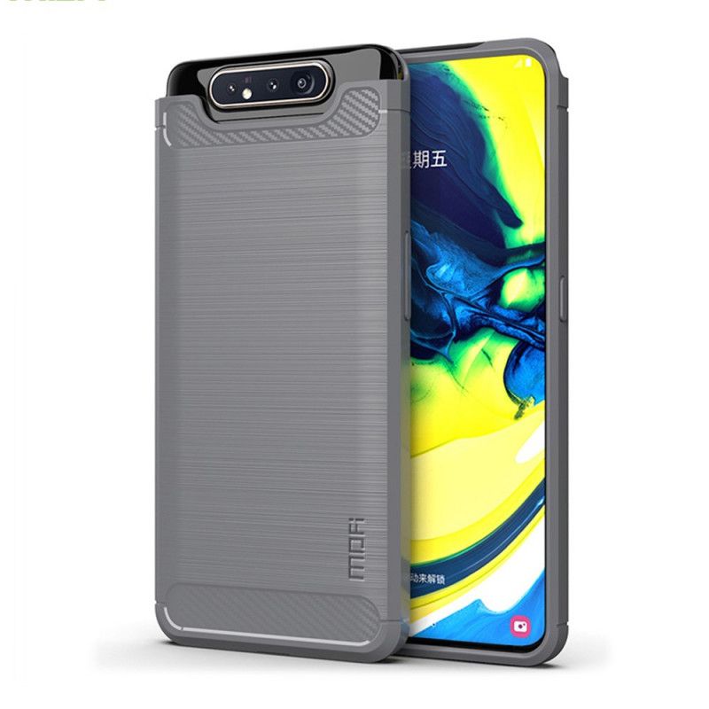 Case Kuoret Samsung Galaxy A80 / A90 Harmaa Musta Puhelinkuoret Mofi Harjattu Hiilikuitu