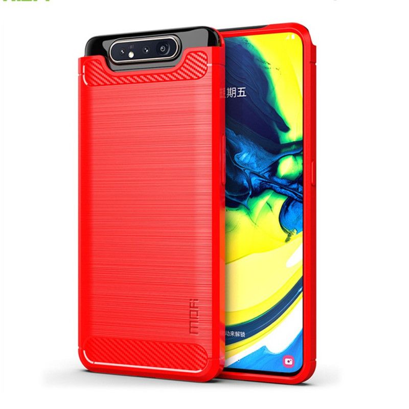 Case Kuoret Samsung Galaxy A80 / A90 Harmaa Musta Puhelinkuoret Mofi Harjattu Hiilikuitu