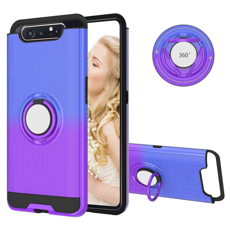 Case Kuoret Samsung Galaxy A80 / A90 Magenta Valkoinen Puhelinkuoret Gradienttivärirenkaalla