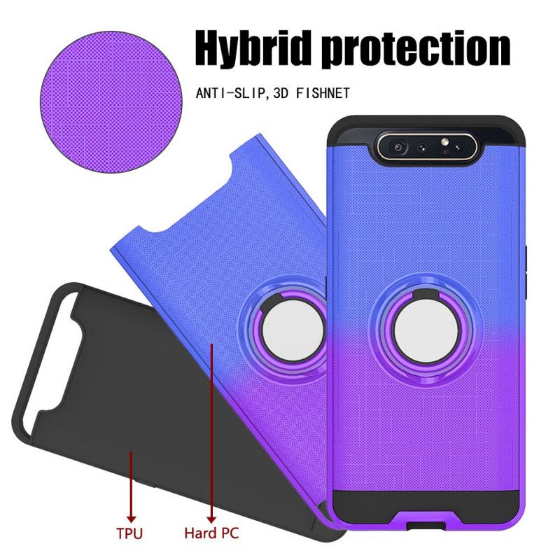 Case Kuoret Samsung Galaxy A80 / A90 Magenta Valkoinen Puhelinkuoret Gradienttivärirenkaalla