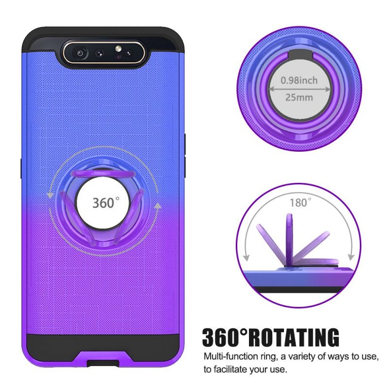 Case Kuoret Samsung Galaxy A80 / A90 Magenta Valkoinen Puhelinkuoret Gradienttivärirenkaalla