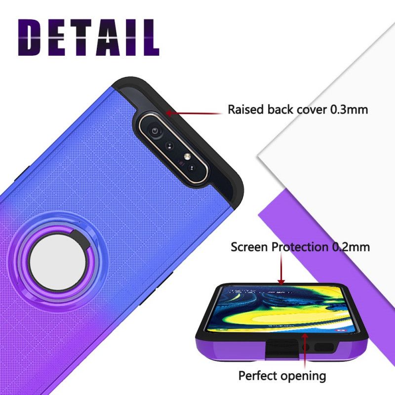 Case Kuoret Samsung Galaxy A80 / A90 Magenta Valkoinen Puhelinkuoret Gradienttivärirenkaalla