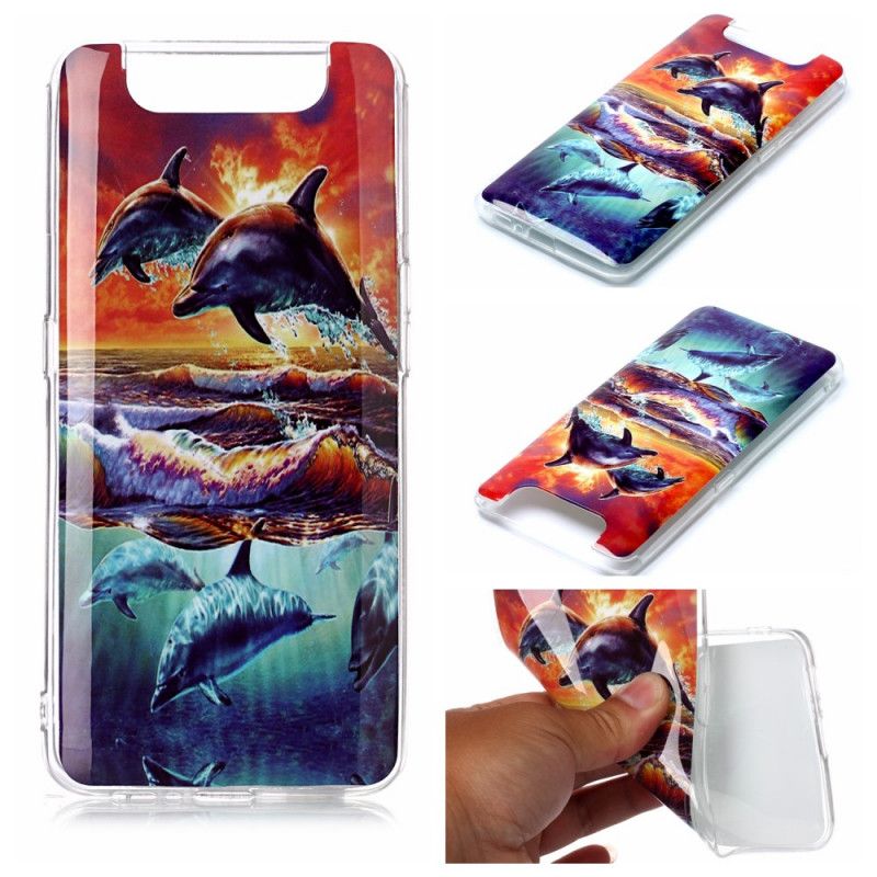 Case Kuoret Samsung Galaxy A80 / A90 Puhelinkuoret Delfiinit Luonnossa