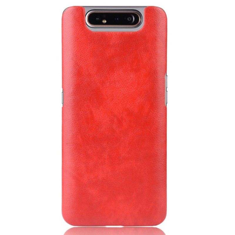 Case Kuoret Samsung Galaxy A80 / A90 Punainen Musta Puhelinkuoret Litsi Nahkaa