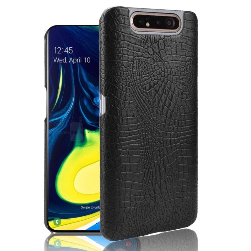 Kuori Samsung Galaxy A80 / A90 Punainen Musta Krokotiilin Ihovaikutus