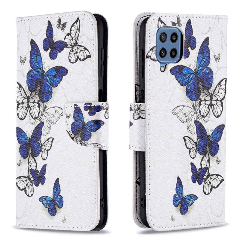 Flip Kotelot Samsung Galaxy M32 Butterflies Kings Suojakuori