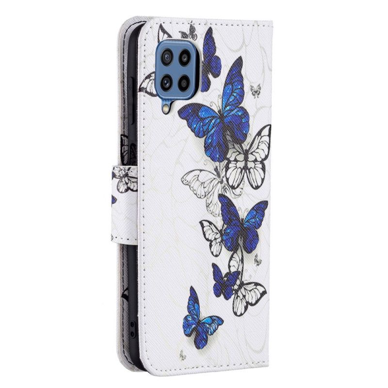 Flip Kotelot Samsung Galaxy M32 Butterflies Kings Suojakuori