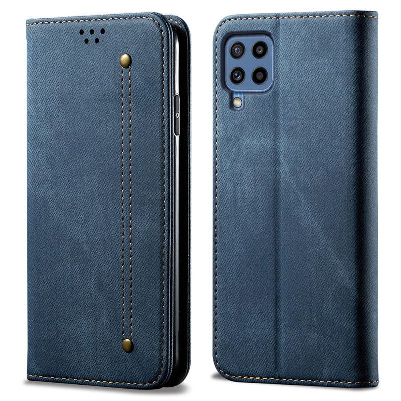 Flip Kotelot Samsung Galaxy M32 Denim Kangas Suojakuori