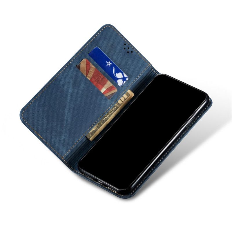 Flip Kotelot Samsung Galaxy M32 Denim Kangas Suojakuori