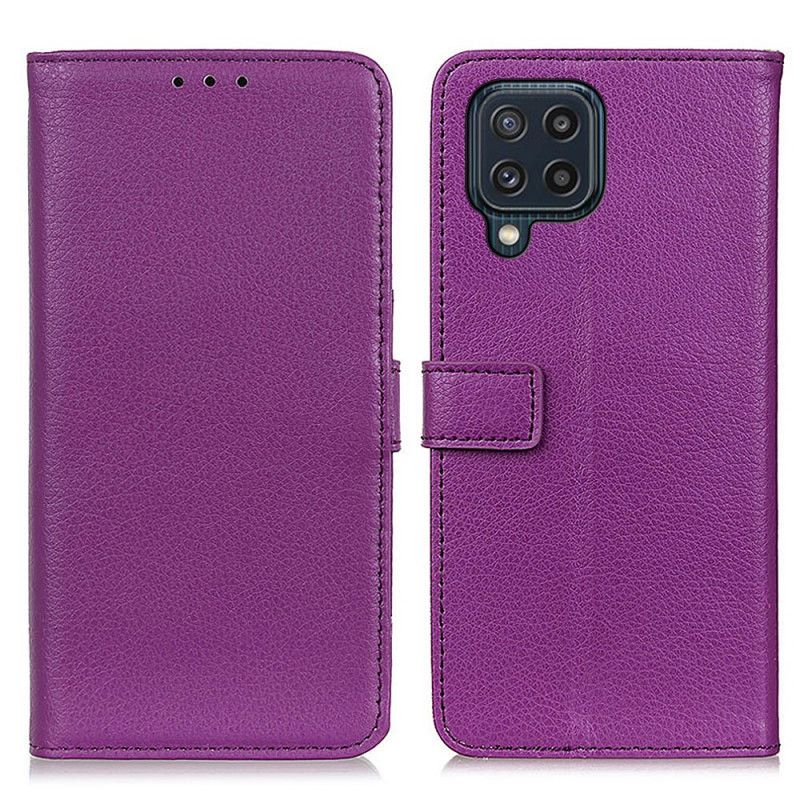 Flip Kotelot Samsung Galaxy M32 Litchi Premium Faux Leather Suojakuori