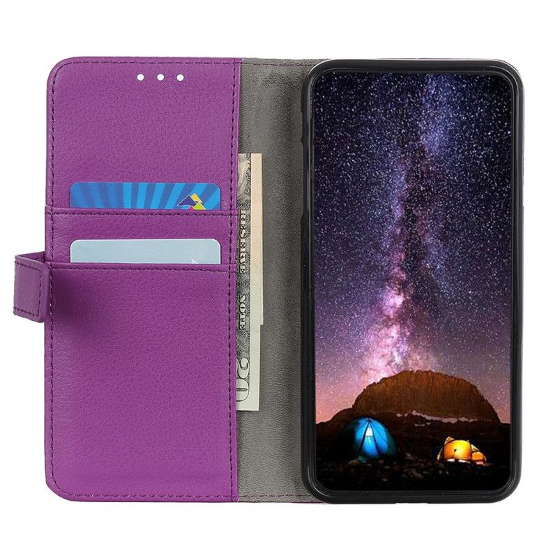 Flip Kotelot Samsung Galaxy M32 Litchi Premium Faux Leather Suojakuori