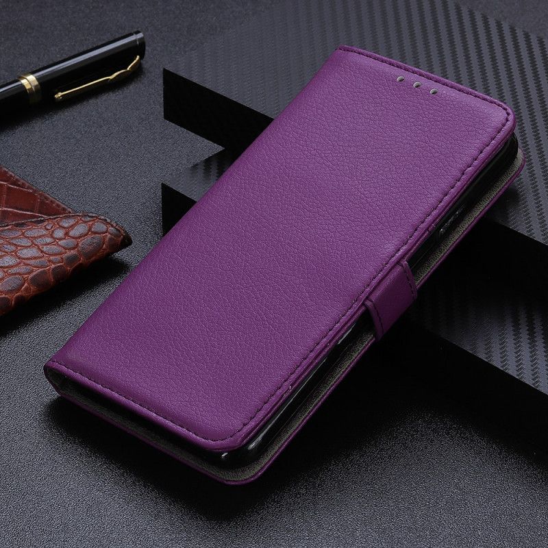 Flip Kotelot Samsung Galaxy M32 Litchi Premium Faux Leather Suojakuori