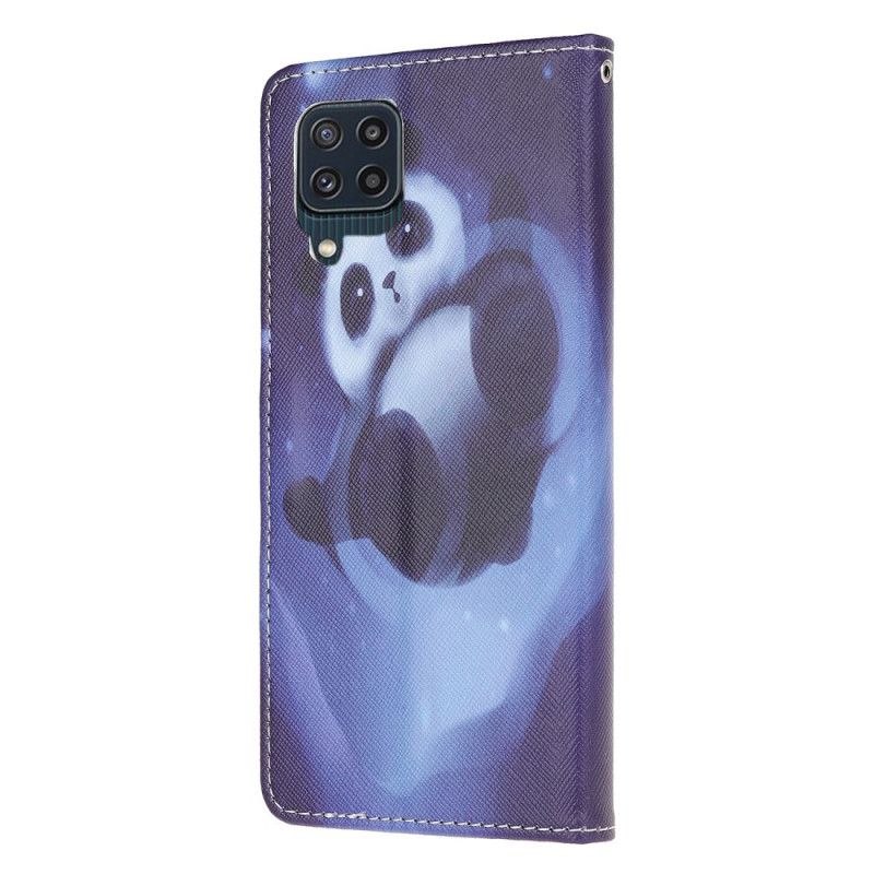 Flip Kotelot Samsung Galaxy M32 Panda Space Strappy Suojakuori