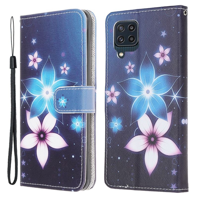 Kotelot Samsung Galaxy M32 Lunar Flowers Hihnalla