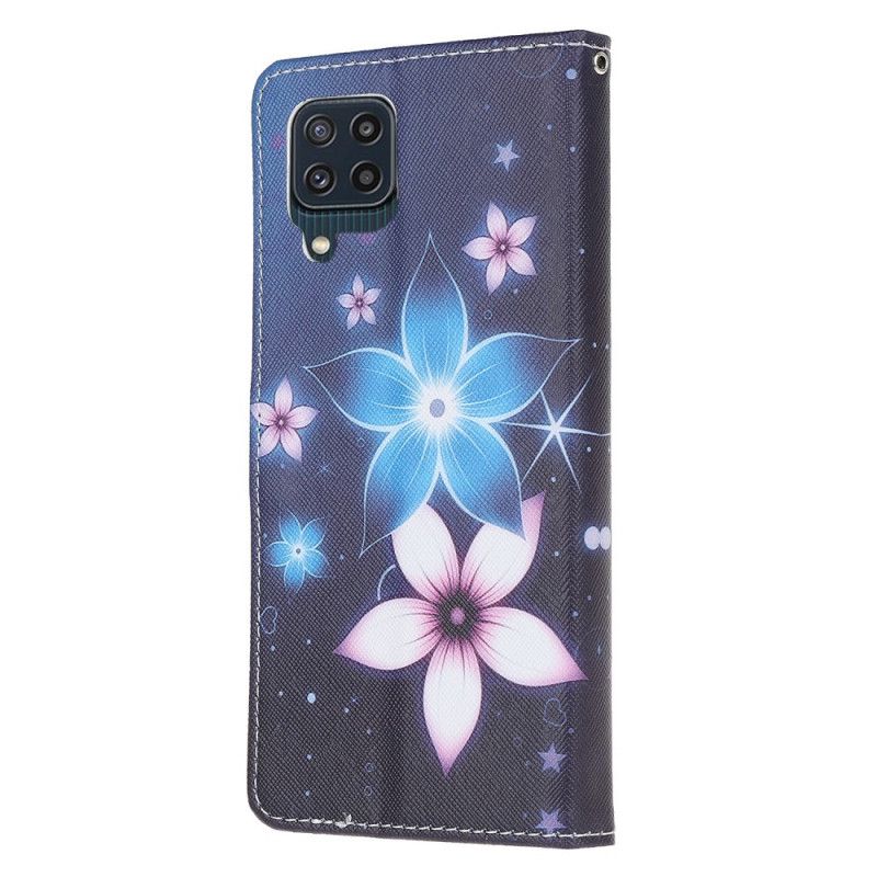 Kotelot Samsung Galaxy M32 Lunar Flowers Hihnalla