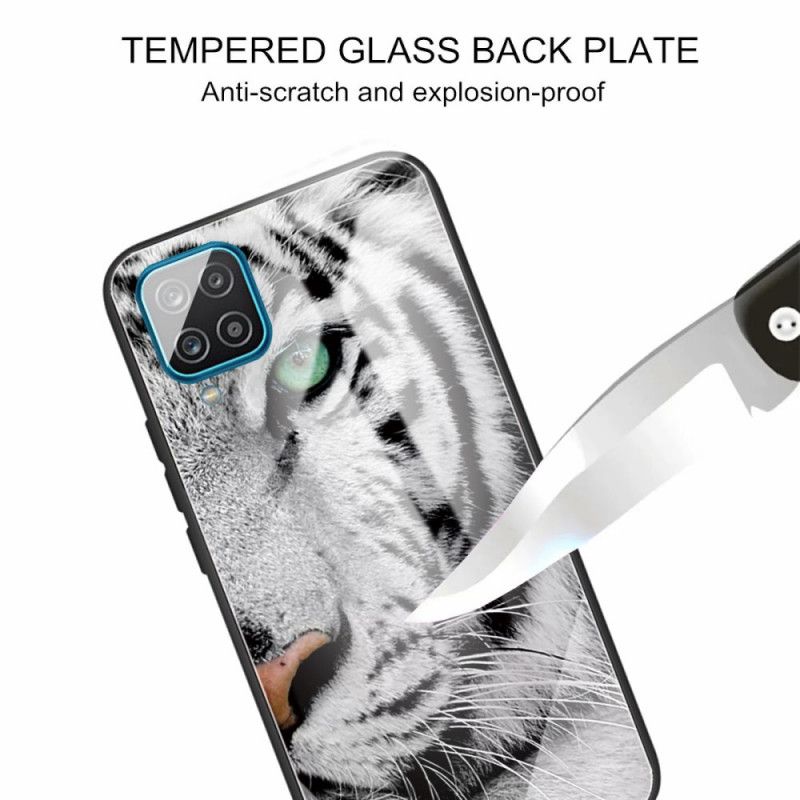 Kuori Case Samsung Galaxy M32 Puhelinkuoret Tempered Glass Tiger