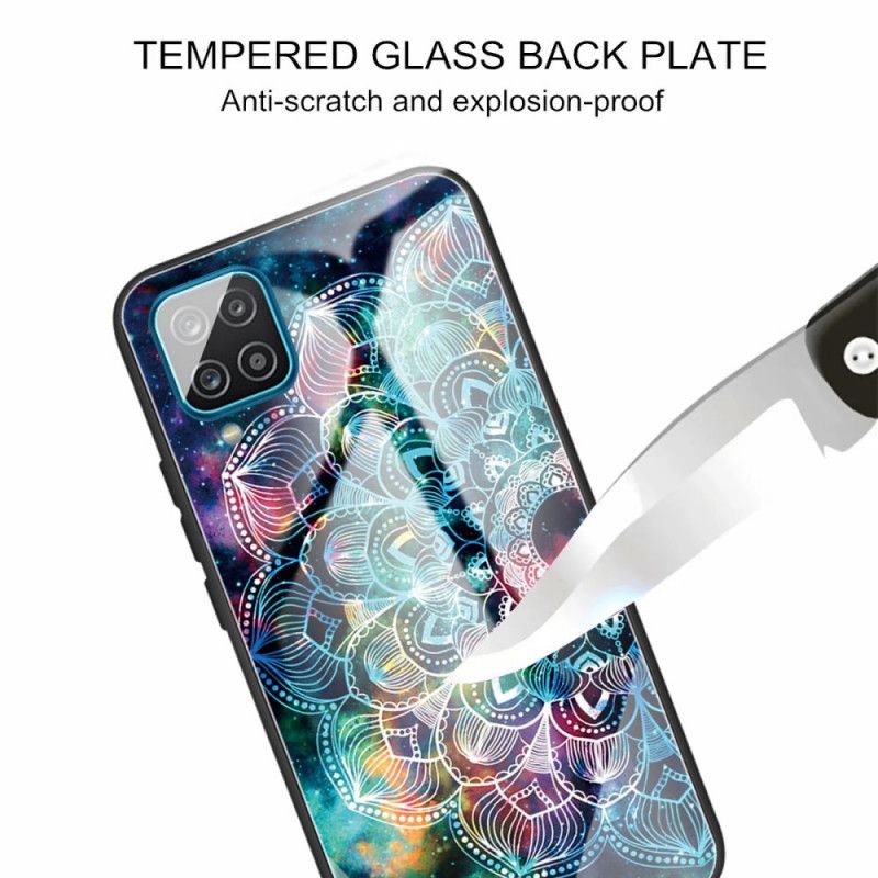 Kuori Samsung Galaxy M32 Tempered Glass Mandala