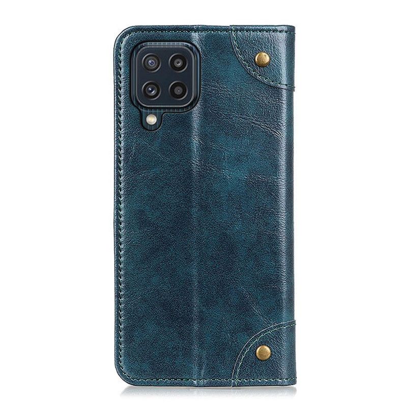 Nahkakuori Flip Kotelot Samsung Galaxy M32 Puhelinkuoret Vintage Rivets Versio