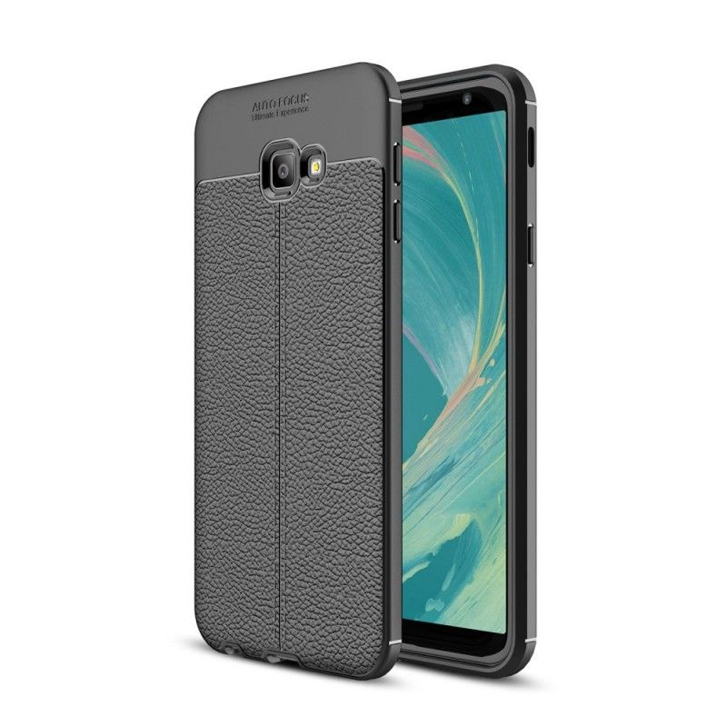 Case Kuoret Samsung Galaxy J4 Plus Harmaa Musta Puhelinkuoret Kaksilinjainen Litsi Nahkainen Vaikutus