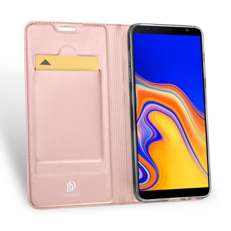 Flip Kotelot Samsung Galaxy J4 Plus Kultainen Ensiluokkainen Sarja