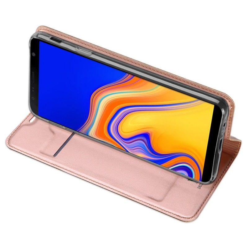 Flip Kotelot Samsung Galaxy J4 Plus Kultainen Ensiluokkainen Sarja