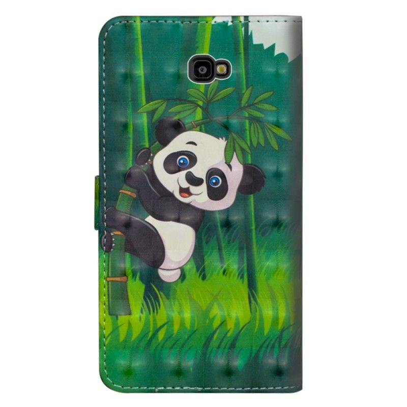 Nahkakotelo Samsung Galaxy J4 Plus Puhelinkuoret Panda Ja Bambu