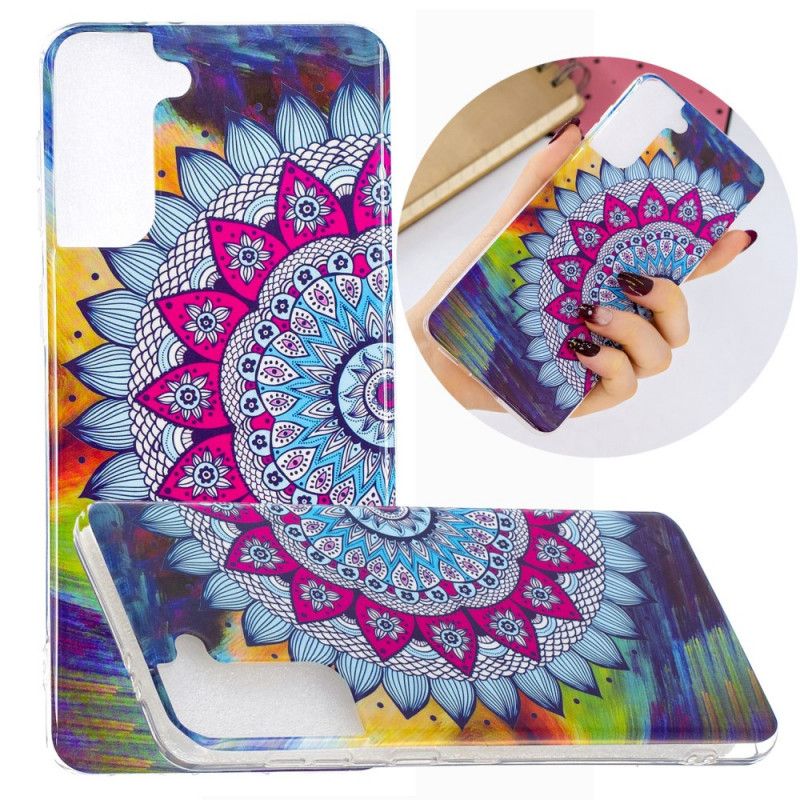 Case Kuoret Samsung Galaxy S21 Plus 5G Puhelinkuoret Fluoresoiva Värillinen Mandala