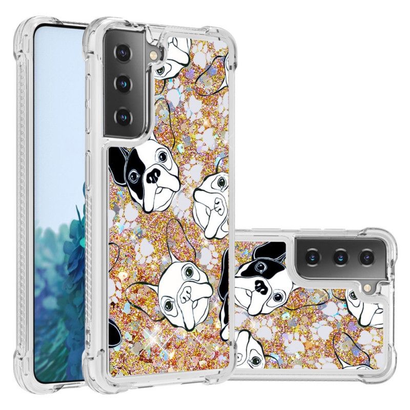 Case Kuoret Samsung Galaxy S21 Plus 5G Puhelinkuoret Herra Koiran Kimallus