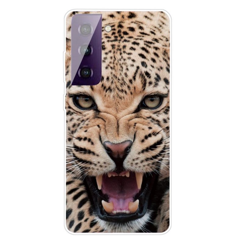 Case Kuoret Samsung Galaxy S21 Plus 5G Violetti Musta Puhelinkuoret Upea Kissanpentu