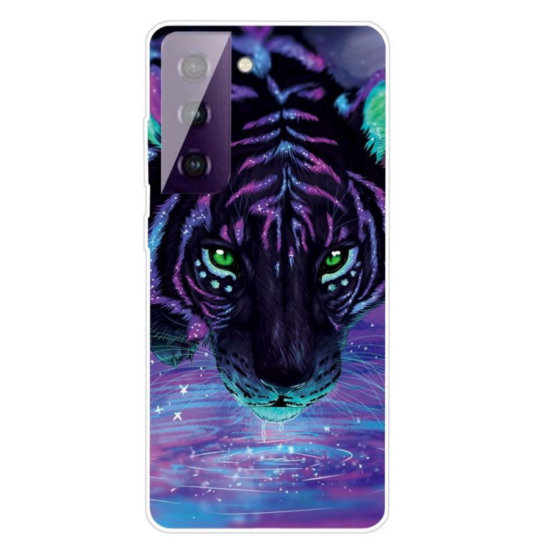 Case Kuoret Samsung Galaxy S21 Plus 5G Violetti Musta Puhelinkuoret Upea Kissanpentu