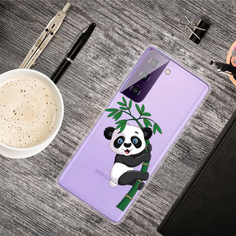 Kuori Samsung Galaxy S21 Plus 5G Läpinäkyvä Panda Bambulla Suojakuori